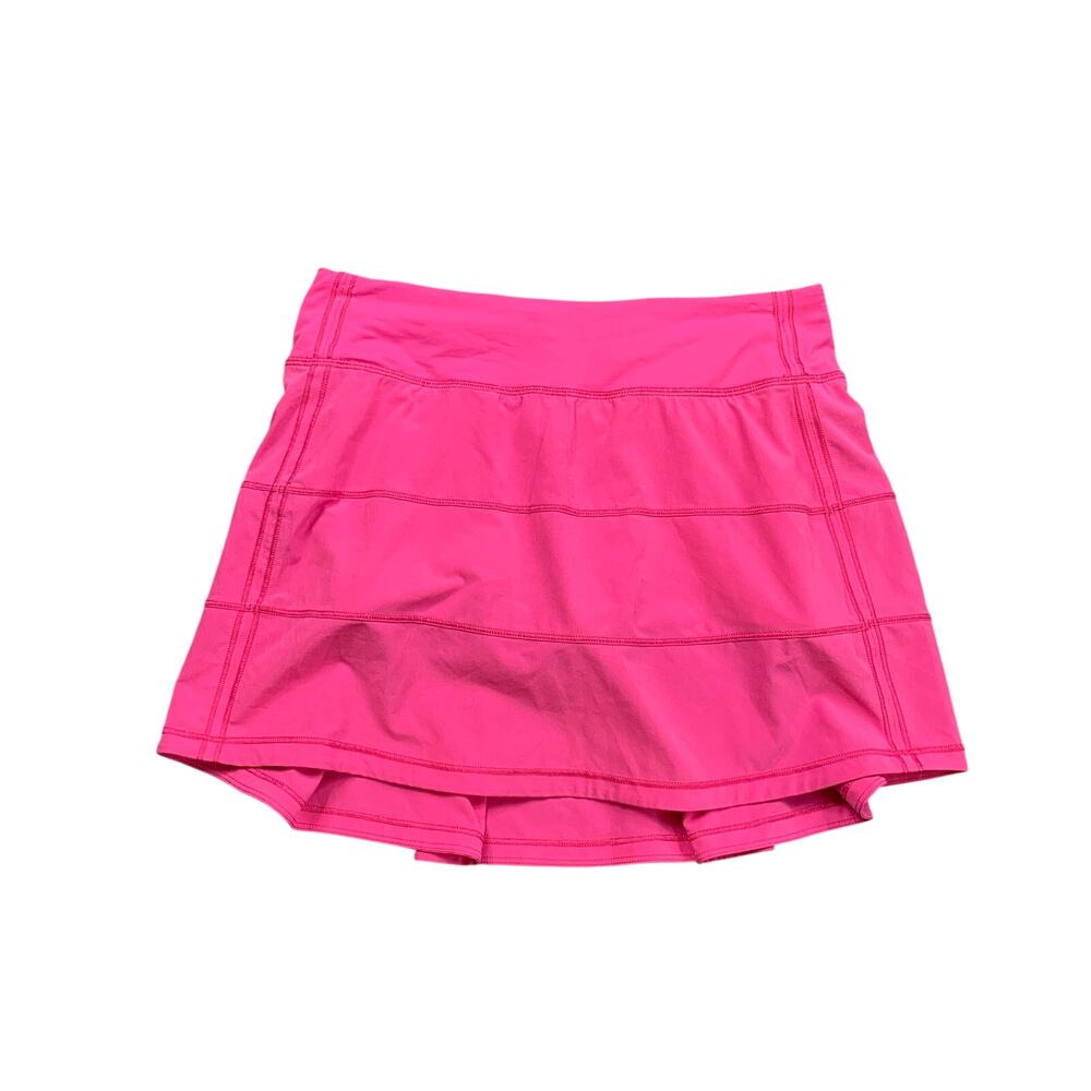 Lululemon Skort Womens 4 Dragonfruit Pace Rival Mid Rise Tiered Quick Dry Mini